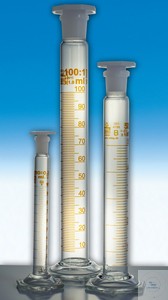 Graduated cylinder class B with ST tall form brown graduated