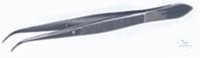 Pinzette L:130mm Stahl spitz gebogen
