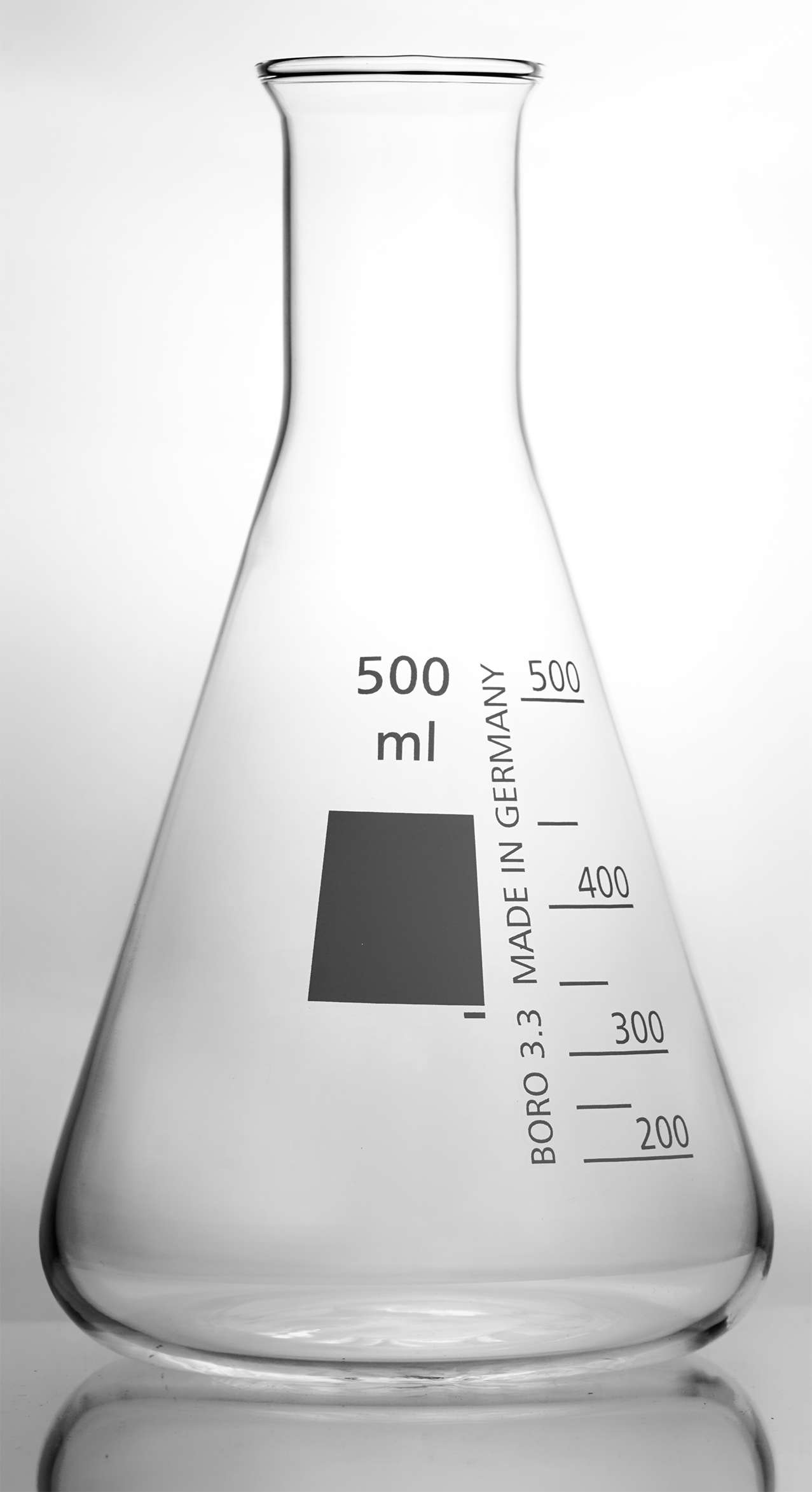 1000 mL Erlenmeyer Flask with Screw Cap Graduated Borosilicate 3.3 Glass Class B