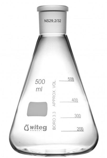 Erlenmeyer flask with ST clear glass economy (DIN 12387)