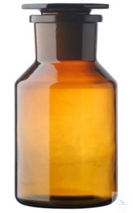 Reagent bottles with glass stopper amber stained