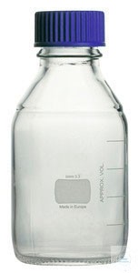 Laborflasche 1000 ml, GL 45, Boro. 3.3, ohne Schraubkappe und Ausgießring
