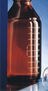 Laboratory bottles with screw thread amber stained Borosilicate glass 3.3